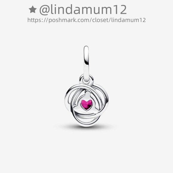 Pandora Pink Eternity Circle Dangle Charm - Picture 2 of 6